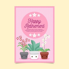 Flat Design Creative Retirement Greeting Card_3