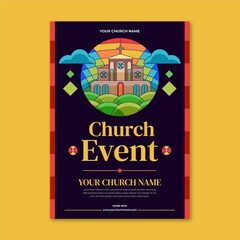 Flat Design Church Flyer Ready Print_11