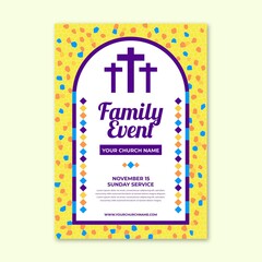 Flat Design Church Flyer Ready Print_7