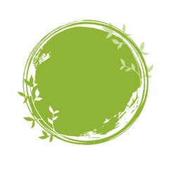 Eco friendly organic logo label isolated on white background. Leaf, world, green spot,nature, vegan,vegetarian, natural template for business, branding.Vector.