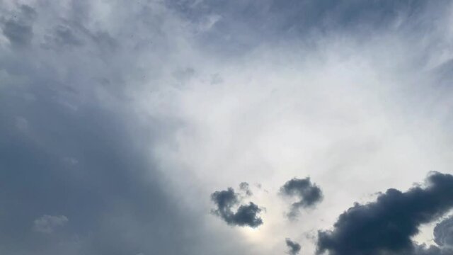 clouds, Time laps, the movement of clouds in the sky, before a storm, cumulus clouds
