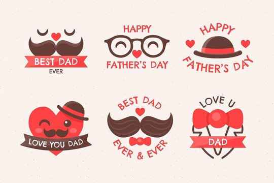 Flat Fathers Day Badges Collection_1