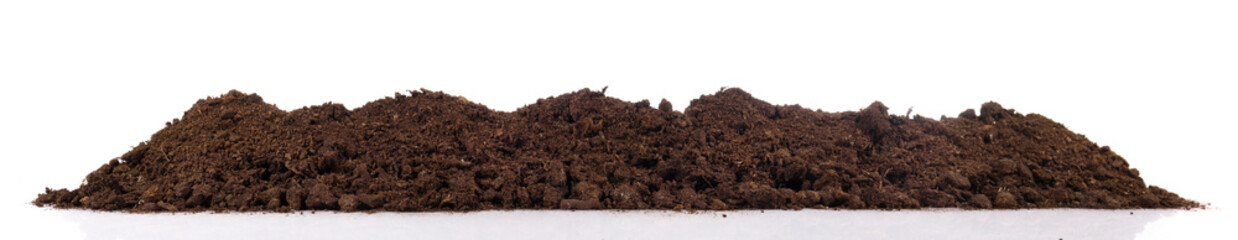 Soil Banner isolated on white Background - Panorama.