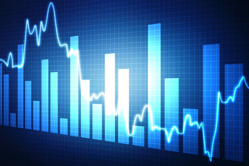 Business Growth graph on technology background, Futuristic raise arrow chart digital transformation abstract technology background. Big data and business growth currency stock and investment economy