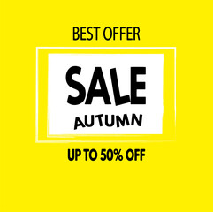 Banner autumn,  sale autumn,  sale, sale 50% 