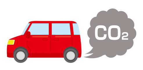 排気ガスを出す車