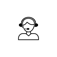 Call Center Icon Symbol. Premium Quality Isolated Operator Call Center Icon Element In Trendy Style.
