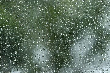 water drops on a glass