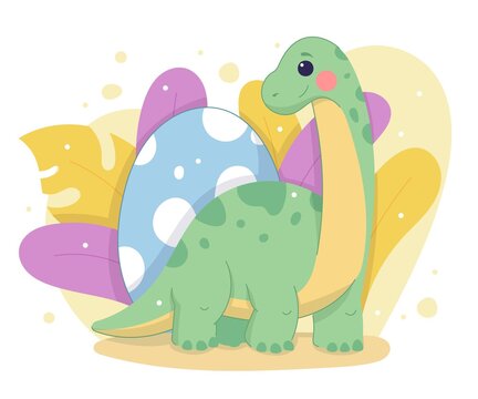 Hand Drawn Adorable Baby Dinosaur Illustrated_4