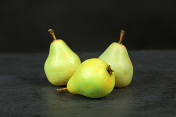Fragrant handmade soap the form of juicy pears.