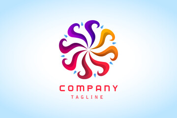 colorful abstract gradient logo company
