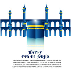 Eid Ul Adha Mubarak greeting card design