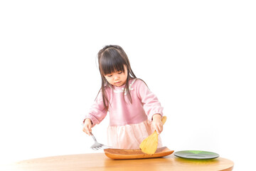 料理をする子供