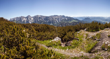 Panorama view from Peterkopfl mountain in Tyrol, Austria