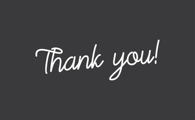 Thank You handwritten inscription. Hand drawn lettering. Thanks calligraphy quote. Vector illustration.