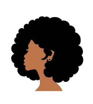 recommend clip art: Black Afro African American girl woman lady vector portrait head face silhouette with natural waves hair puff hairstyle drawing illustration.Laser plotter cutting.Logo for beauty salon.T shirt print-