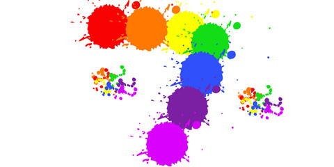 Rainbow seven color background design