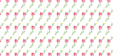 Seamless flower and leaf background design