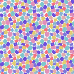 Abstract seamless pattern with colorful brush strokes