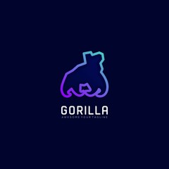 Gorilla color gradient colorful modern