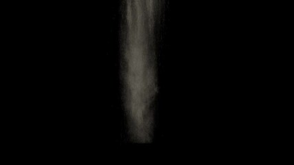 Dust and debris fall down, scattered on the ground. With Alpha channel, the visual element is suitable for compositing in building collapse or destruction.