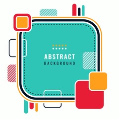 Abstract Square Flat Design Background