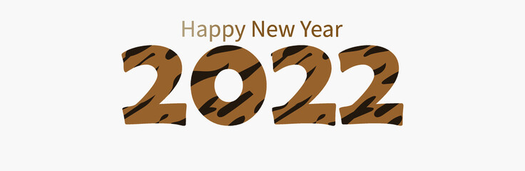 Luxury Christmas dark banner. Merry golden numbers 2022 with glitter on a dark background. Modern vector illustration. year of the tiger
