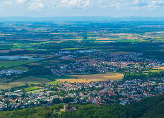 Odenwaldtal mit Schloss Alsbach Luftaufnahme 