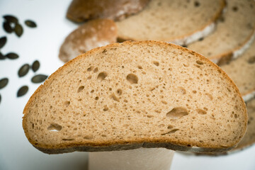 Broader rye bread with pumpkin seeds 