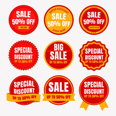 Sale banner and label collection with circle concept.
