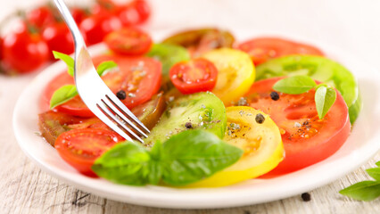 tomato salad with fresh basil