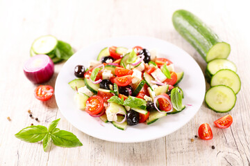greek salad with feta cheese