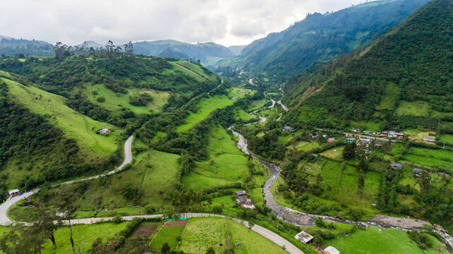 vista a&eacute;rea de Coconuco, Cauca, Colombia
