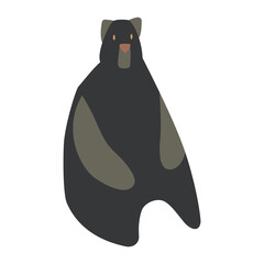 Flat cartoon bear