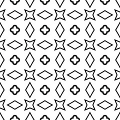 floral seamless pattern background.Geometric ornament for wallpapers and backgrounds. Black and white pattern. 