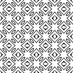 floral seamless pattern background.Geometric ornament for wallpapers and backgrounds. Black and white pattern. 