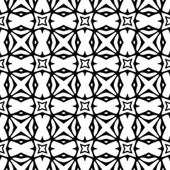 floral seamless pattern background.Geometric ornament for wallpapers and backgrounds. Black and white pattern. 