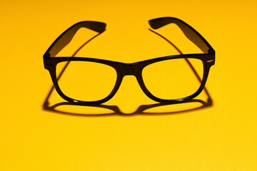 Studio shot of simple classic eyeglasses