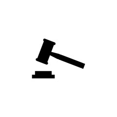 hammer judge icon, lawyer icon symbol
