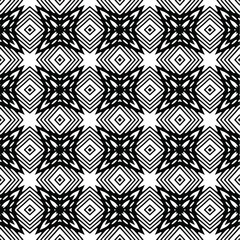 floral seamless pattern background.Geometric ornament for wallpapers and backgrounds. Black and white pattern.
