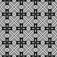 floral seamless pattern background.Geometric ornament for wallpapers and backgrounds. Black and white pattern.
