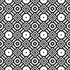 floral seamless pattern background.Geometric ornament for wallpapers and backgrounds. Black and white pattern.
