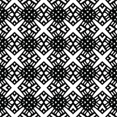 floral seamless pattern background.Geometric ornament for wallpapers and backgrounds. Black and white pattern.
