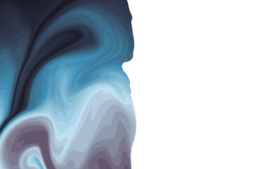 Fluid art. Modern artwork background. Mixture of acrylic paints. Abstract liquid painting marble texture, colorful gradient waves. Vector design for banner, flyer, card, cover, invitation. Copy space