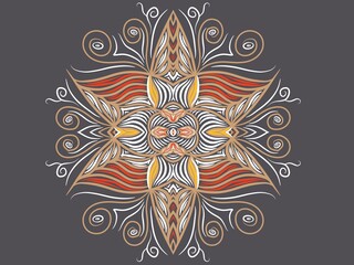 Geometric folklore ornament. Tribal ethnic texture. Seamless striped pattern in Aztec style. Figure tribal embroidery. Indian, Scandinavian, Mexican, folk pattern. Digital art illustration