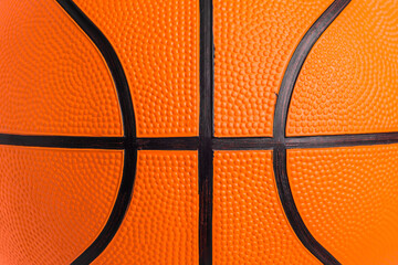 Orange basketball isolated on white background
