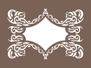 fantasy tribal frame in celtic or viking stye