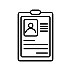 Curriculum Vitae Linear Vector Icon Design