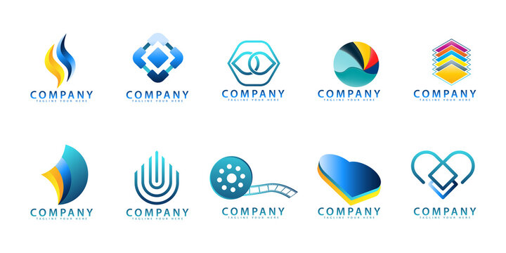 a collection of business logos with a variety of attractive and luxurious elegant styles