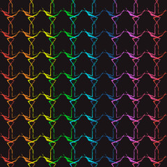 Rainbow stars pattern. Vector sample with colorful star shapes.